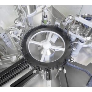 Filling and closing machines for dual chamber cartridges