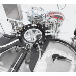 Filling and closing machine for automatic processing of bottles